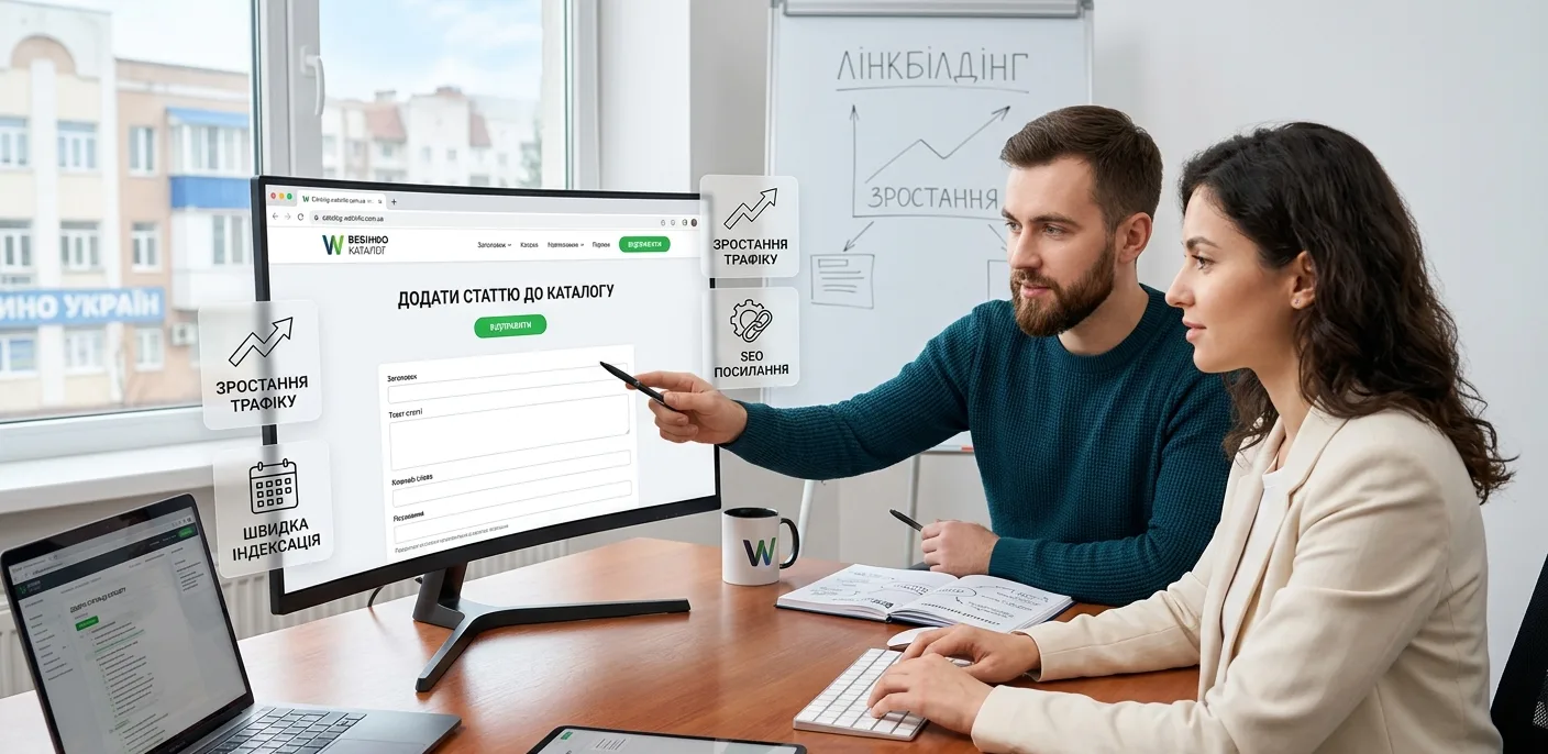 каталог Webinfo реєстрація статтей